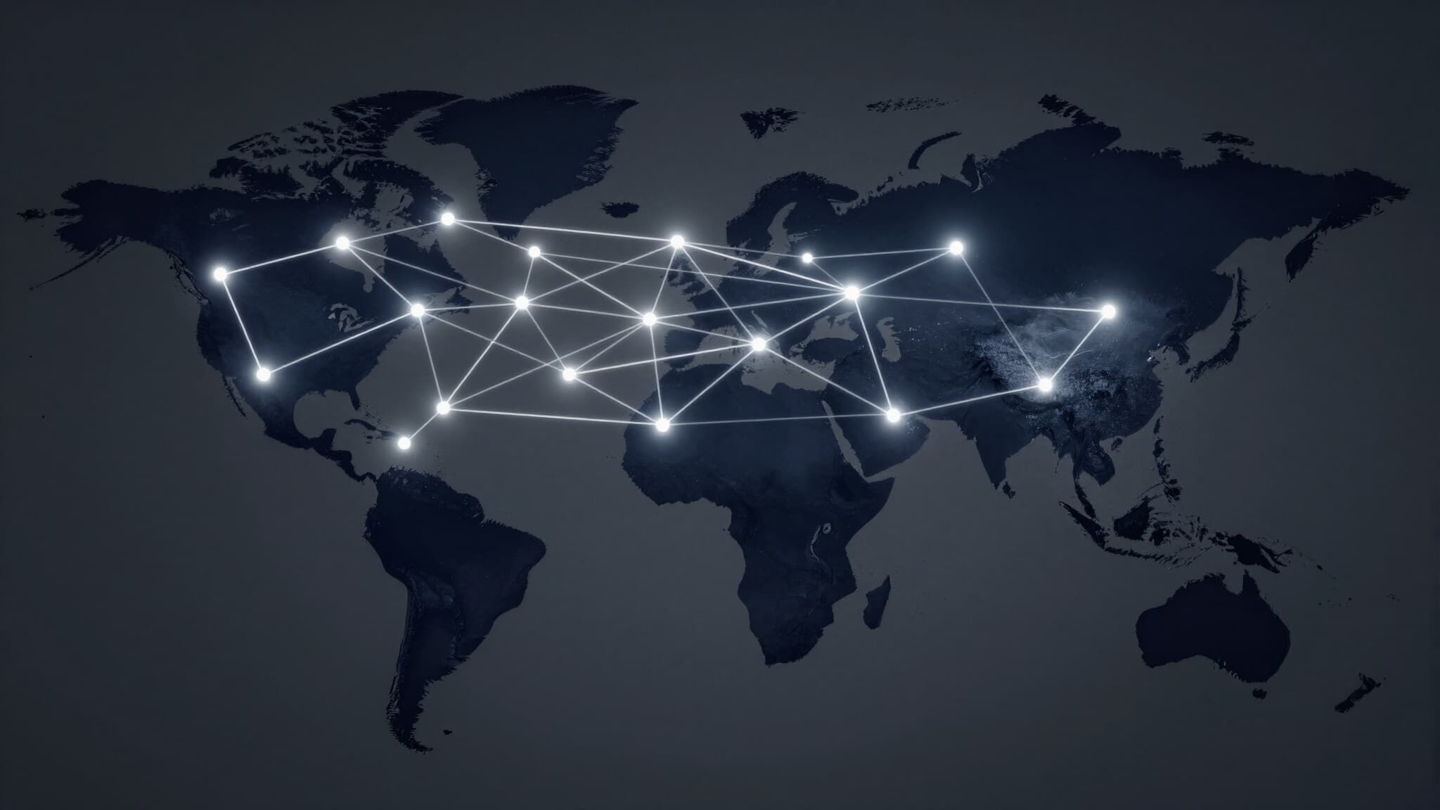 Global sourcing network connecting supply hubs worldwide